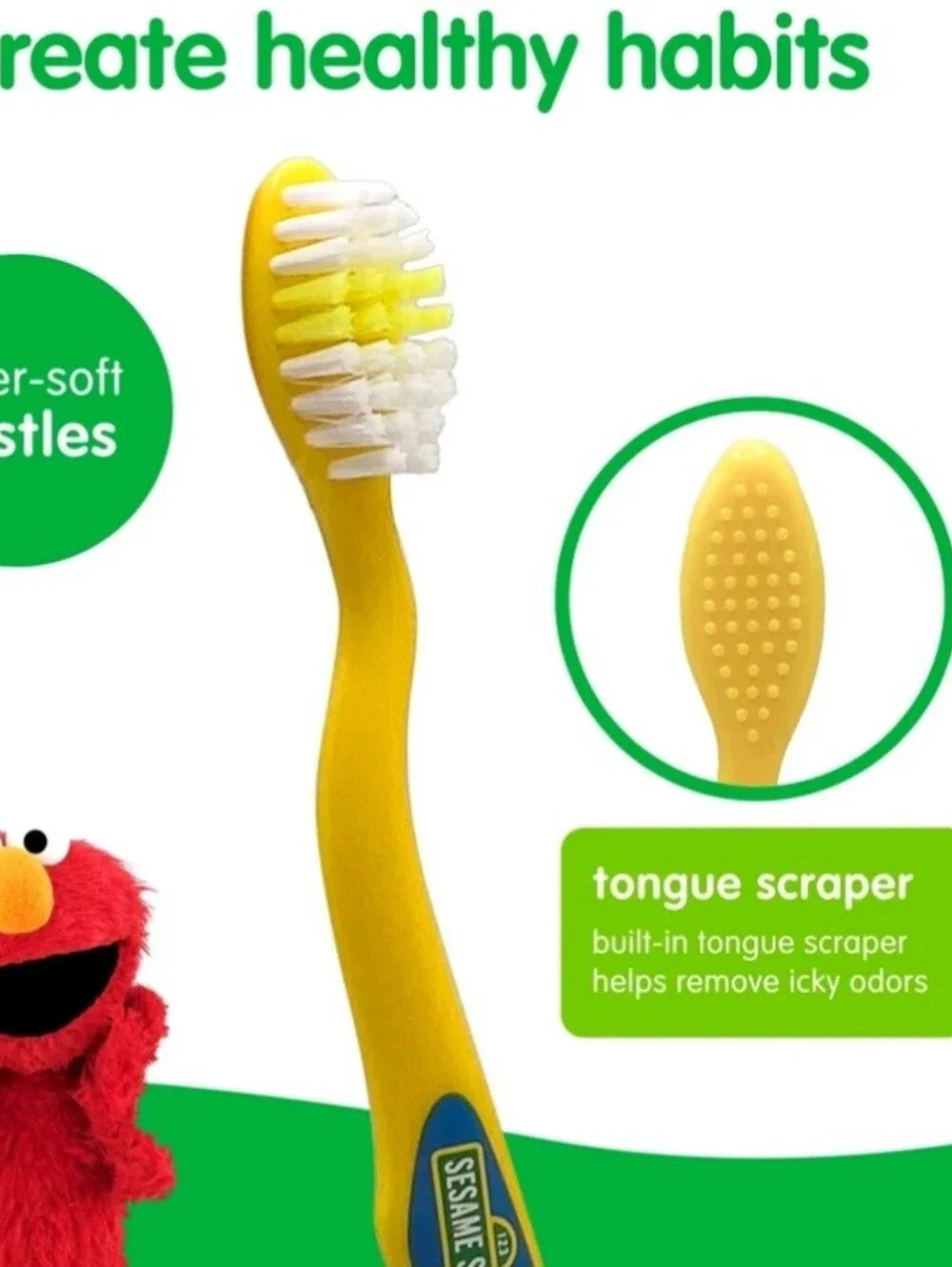 2 Sesame Street Kids Toothbrush Set